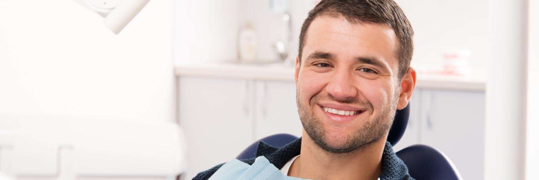 tuscaloosa man smiling in dental chair